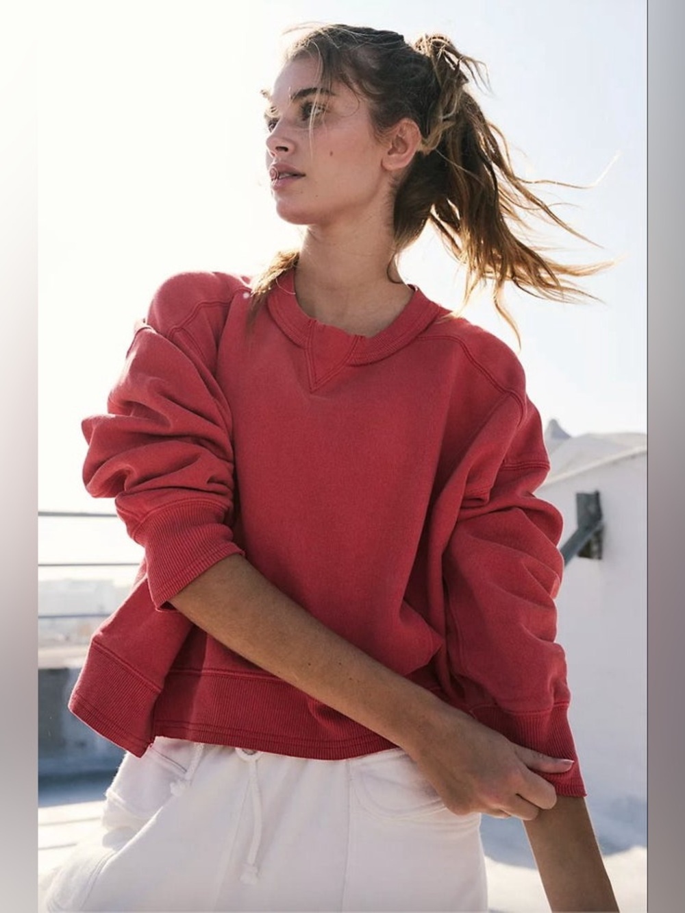 NWT FREE PEOPLE MOVEMENT Intercept Pullover | Victory Red  $78 SOLD OUT COLOR L